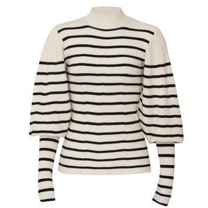 Khaite Joanne Striped Turtleneck